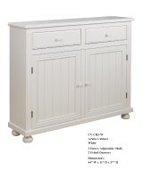 44" White Aruba Cabinet