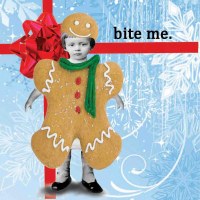 5" Square Bite Me Holiday Paper Beverage Napkins 5" Square Bite Me Holiday Paper Beverage Napkins
