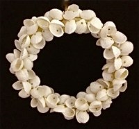 6" Clam Rose Shell Wreath