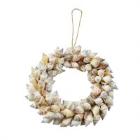 8" Brown Chula Shell Wreath