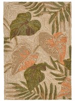 2 ft. x 3 ft. Neutral Tropical Leaf Rug