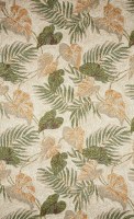 3 ft. 5 in. x 5 ft. 5 in. Neutral Tropical Leaf Rug