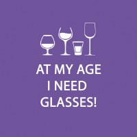 5" Square At My Age I Need Glasses Beverage Napkins