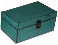 9" Turquoise Wooden Keepsake Box