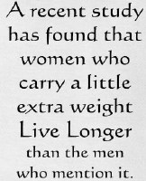 "A Recent Study Has Found That Women Who Carry A Little Extra Weight Live Longer" Kitchen Towel