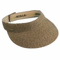 3" Coffee and Black Woven Velcro Back Scala Visor