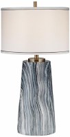 33" Gray Grain Column Lamp