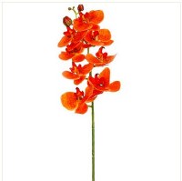 28" Faux Orange Phalaenopsis Orchid Spray