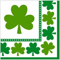 Lucky Shamrocks Beverage Napkin