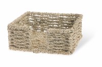 6" x 6" Seagrass Beverage Napkin Caddy