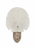 4" White Natural Sand Dollar Night Light