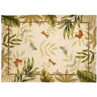 1 ft. 10 in. x 2 ft. 10 in. Jungle Butterflies & Dragonflies Rug