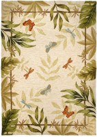 60" x 36" Jungle Butterflies & Dragonflies Rug