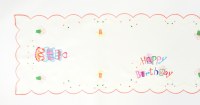 15" x 72" Multicolor Happy Birthday Table Runner