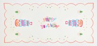 15" x 36" Multicolor Happy Birthday Table Runner