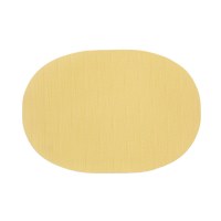 13" x 18" Oval Yellow Ribbed Linnea Placemat