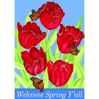 40" x 28" Large Welcome Spring Y'all Flag