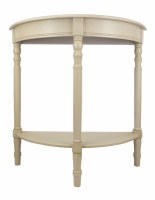 32" Taupe Semi-Round Console Table