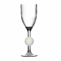 12 oz Clear Acrylic Golf Ball Stem Wine Glass
