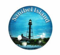 Sanibel Island Lighthouse Glass Magnet