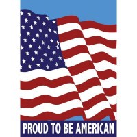 18" x 13" Mini Proud To Be American Flag