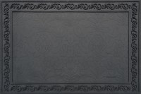 24" x 36" Embossed Black Rubber Mat Tray
