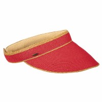 10" Chili and Beige Woven Velcro Visor