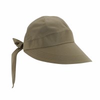 10" Khaki Adjustable Bow Back Solar Hat