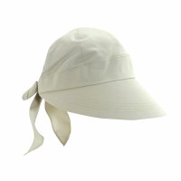 10" Putty White Adjustable Bow Back Solar Hat