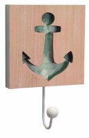 11" Aqua Anchor Cutout Wall Hook Plaque
