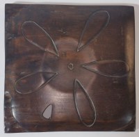 10" x 10" Dark Brown Wood Sand Dollar Plaque