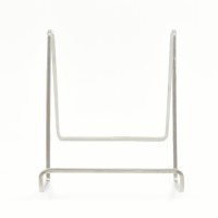 6" Square Silver Metal Wire Plate Stand