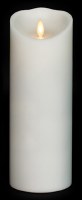 4" x 9" White LED Lit Moving Flame Pillar
