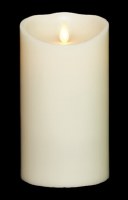 4" x 7" Ivory LED Lit Moving Flame Pillar