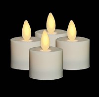 2" Pack of 4 Ivory Moving Flame Votive Candles