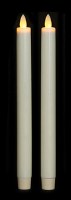 10" Set of 2 LED Lit Moving Flame Taper Candles