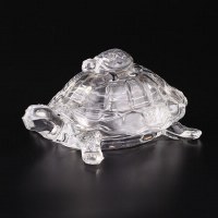 7" Textured Glass Sea Turtle Mother and Baby Figurine