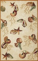 1 ft. 8 in. x 2 ft. 6 in. Beige Coral Reef and Sea Life Sonesta Rug