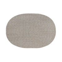 13" x 18" Oval Woven Metallic Silver Rio Outdoor Placemat