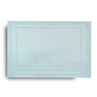 13" x 19" Woven Sky Blue Lustre Outdoor Placemat