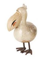 10" Beige Ceramic and Metal Pelican I