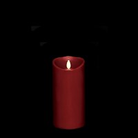 7" Red LED Moving Flame Pillar Candle