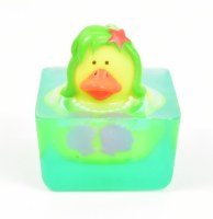 3" Green Mermaid Duck Toy in Glycerin Soap