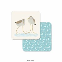 Pack of 10 4" Square Sandpiper Paper Coasters