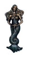 10" Verdigris Left Shoulder Mermaid Plaque