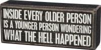 3" x 6" What The Hell Happened Plaque