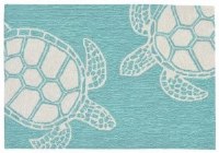 2 ft. x 3 ft. Aqua Sea Turtles Rug