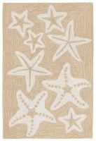 2 ft. x 3 ft. Neutral and Off White Starfish Rug