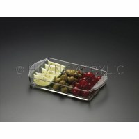 5" x 9" Clear Acrylic Tray with Handles