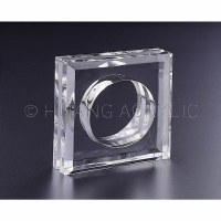 2" Square Clear Acrylic Minimal Napkin Ring